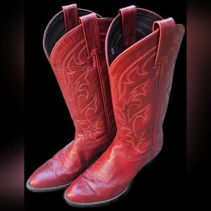 Tony Lama Red Western Boots